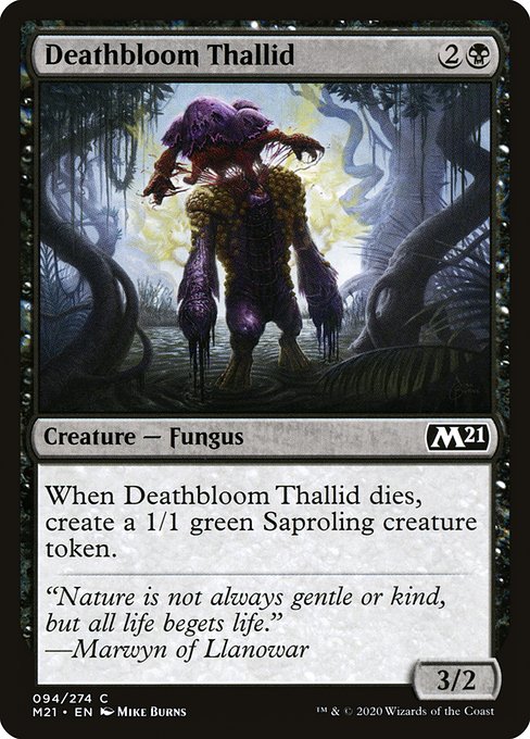 Magic the Gathering Card - Deathbloom Thallid - MTG Circle