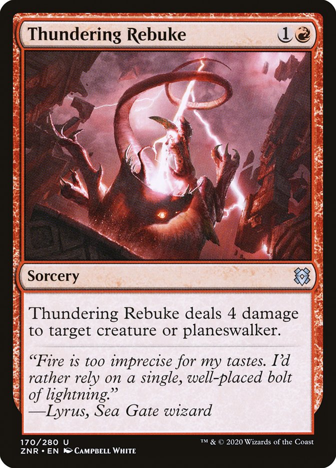 Magic the Gathering Card - Thundering Rebuke - MTG Circle