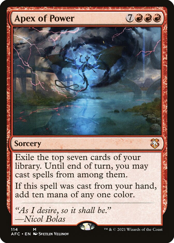 Magic the Gathering Card - Apex of Power - MTG Circle