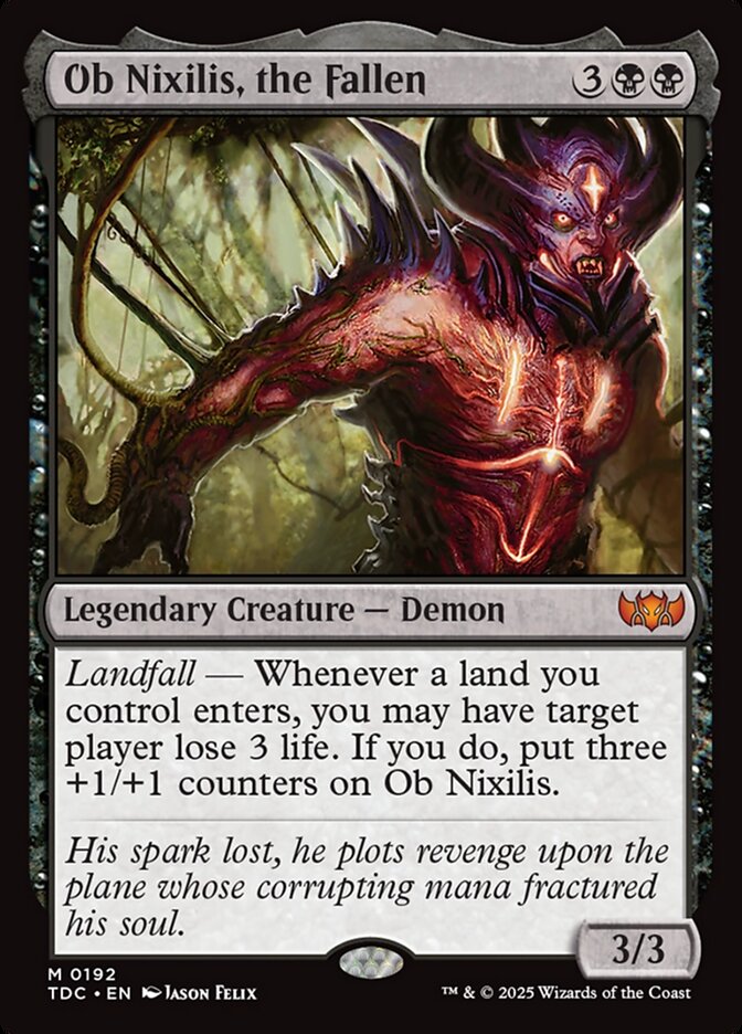 Magic the Gathering Card - Ob Nixilis, the Fallen - MTG Circle