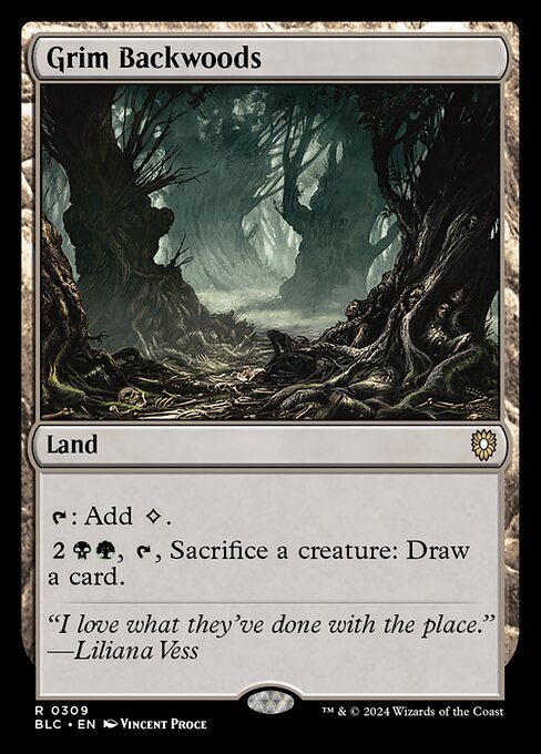 Magic the Gathering Card - Grim Backwoods - MTG Circle