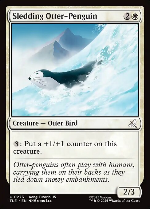 Magic the Gathering Card - Sledding Otter-Penguin - MTG Circle