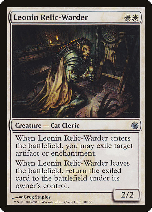 Magic the Gathering Card - Leonin Relic-Warder - MTG Circle