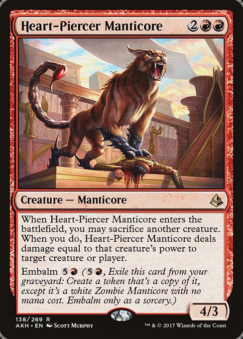 Magic the Gathering Card - Heart-Piercer Manticore - MTG Circle
