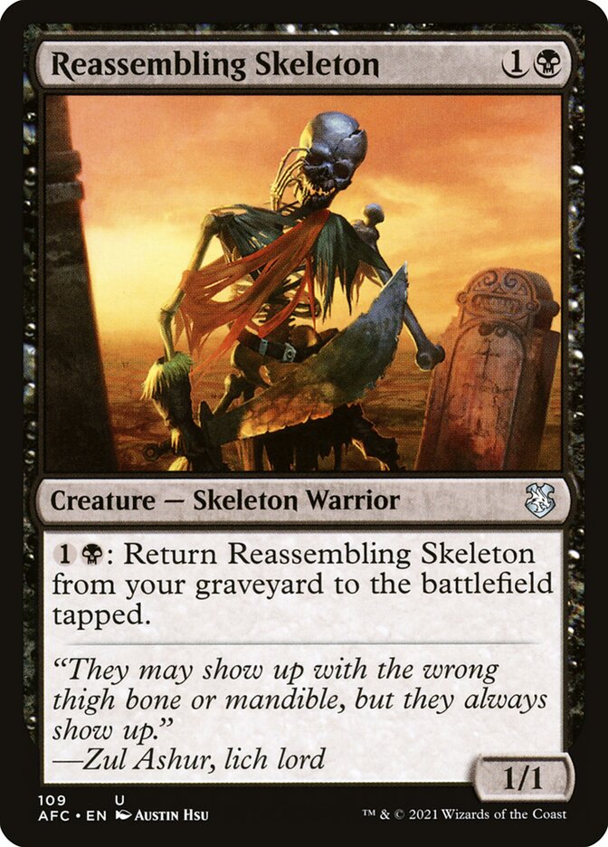Magic the Gathering Card - Reassembling Skeleton - MTG Circle