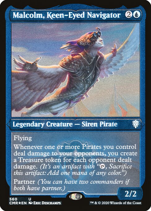 Magic the Gathering Card - Malcolm, Keen-Eyed Navigator - MTG Circle