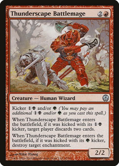 Magic the Gathering Card - Thunderscape Battlemage - MTG Circle
