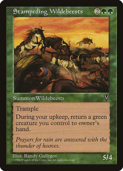 Magic the Gathering Card - Stampeding Wildebeests - MTG Circle