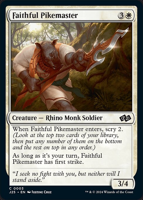 Magic the Gathering Card - Faithful Pikemaster - MTG Circle