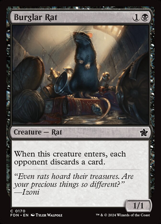 Magic the Gathering Card - Burglar Rat - MTG Circle