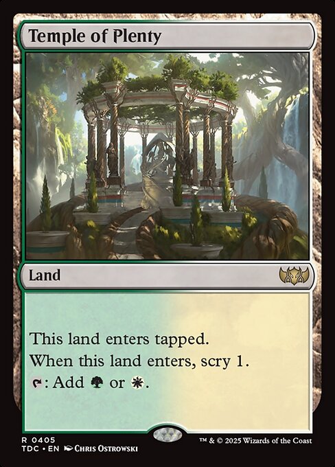 Magic the Gathering Card - Temple of Plenty - MTG Circle