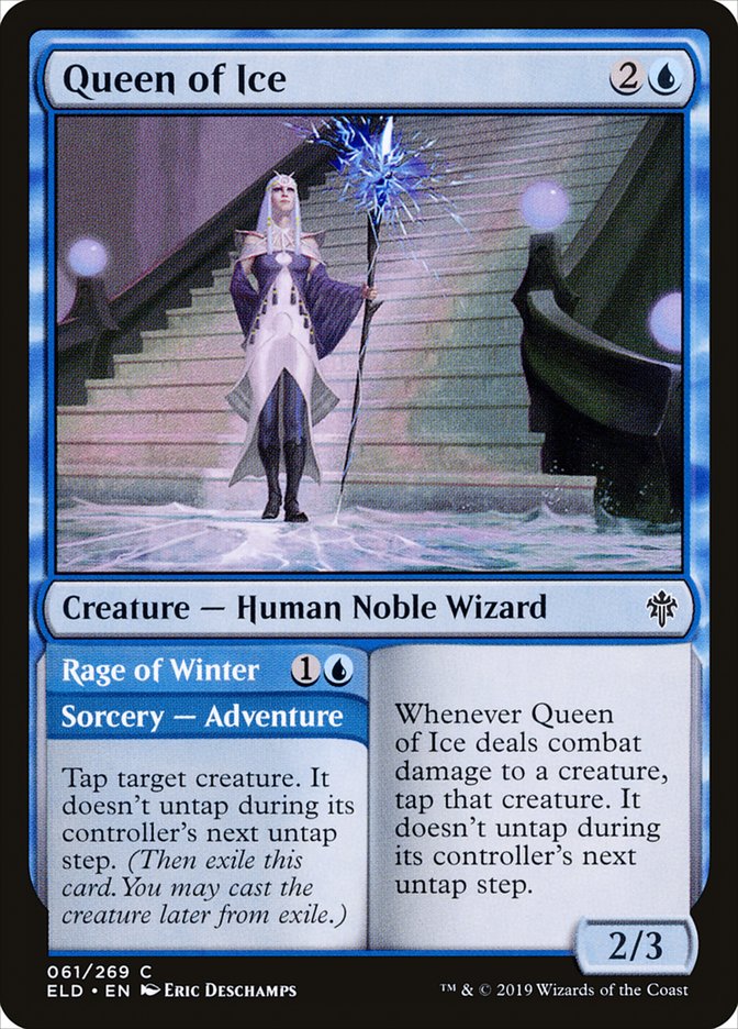 Magic the Gathering Card - Queen of Ice // Rage of Winter - MTG Circle