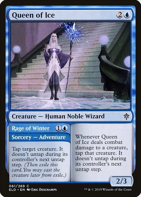 Magic the Gathering Card - Queen of Ice // Rage of Winter - MTG Circle