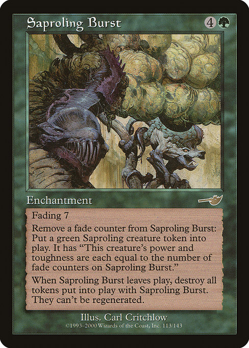 Magic the Gathering Card - Saproling Burst - MTG Circle