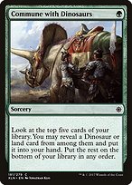 Magic the Gathering Card - Commune with Dinosaurs - MTG Circle