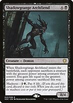 Magic the Gathering Card - Shadowgrange Archfiend - MTG Circle