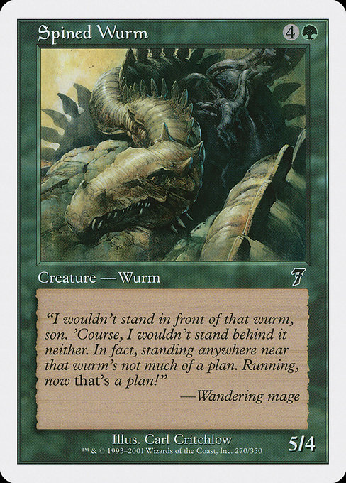 Magic the Gathering Card - Spined Wurm - MTG Circle