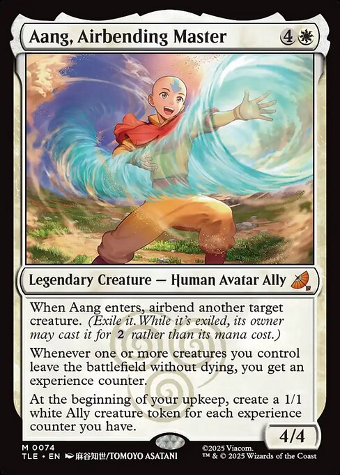Magic the Gathering Card - Aang, Airbending Master - MTG Circle