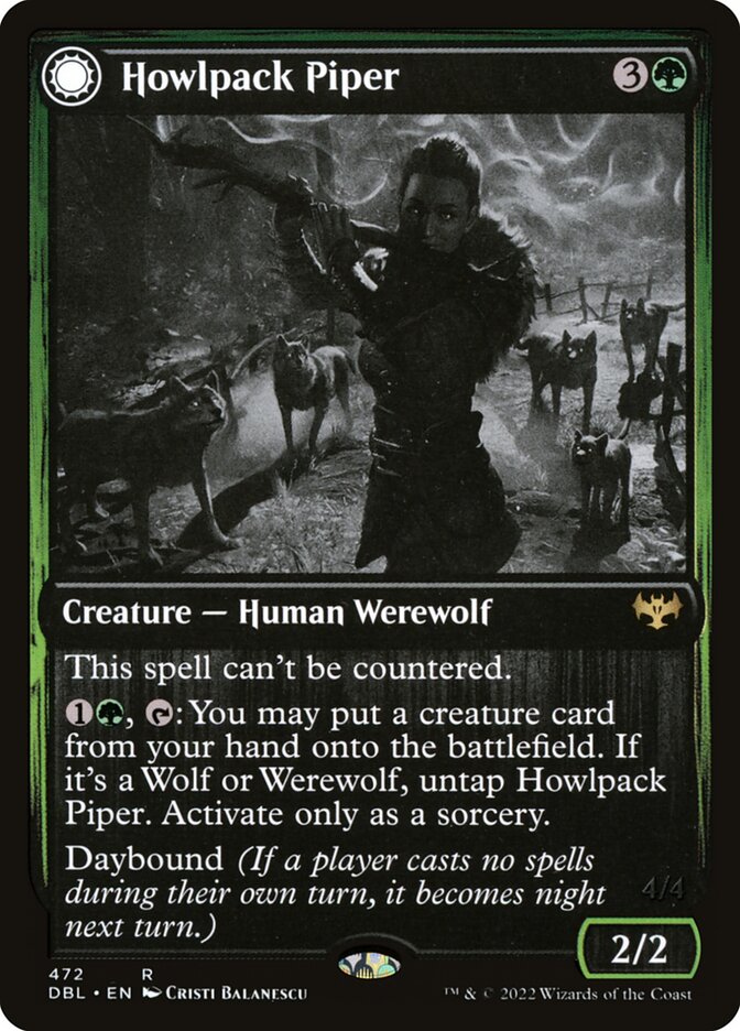 Magic the Gathering Card - Howlpack Piper - MTG Circle