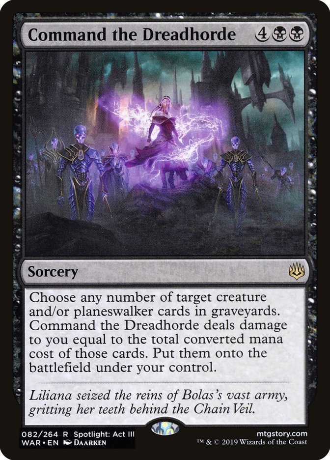 Magic the Gathering Card - Command the Dreadhorde - MTG Circle