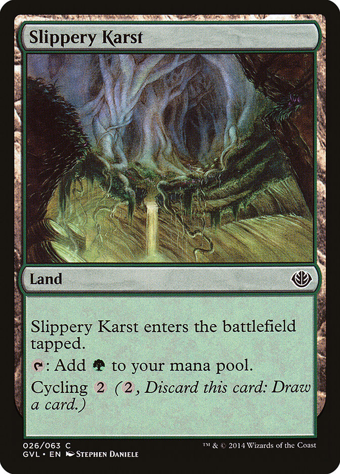 Magic the Gathering Card - Slippery Karst - MTG Circle