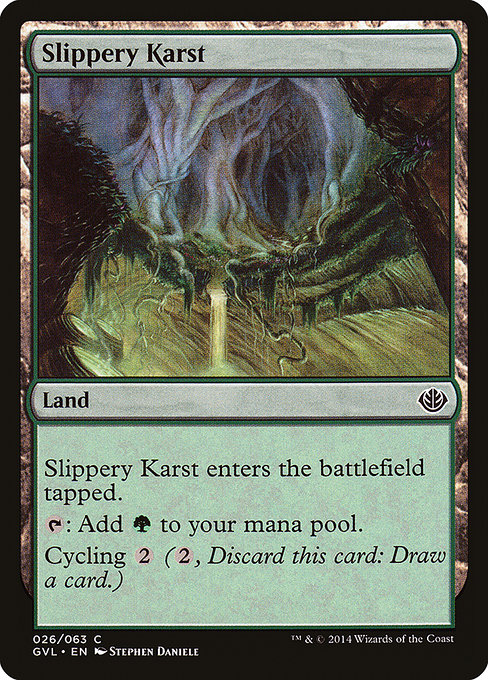 Magic the Gathering Card - Slippery Karst - MTG Circle