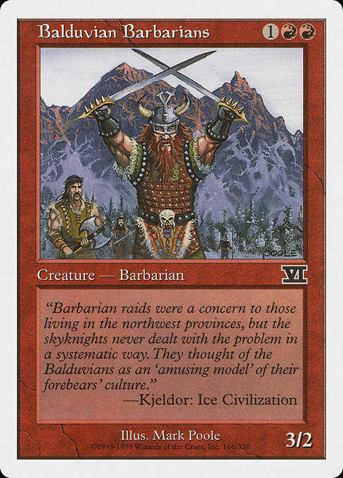 Magic the Gathering Card - Balduvian Barbarians - MTG Circle