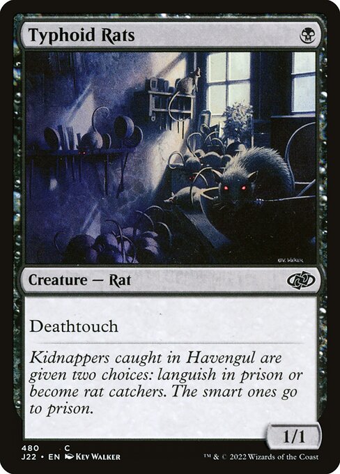 Magic the Gathering Card - Typhoid Rats - MTG Circle