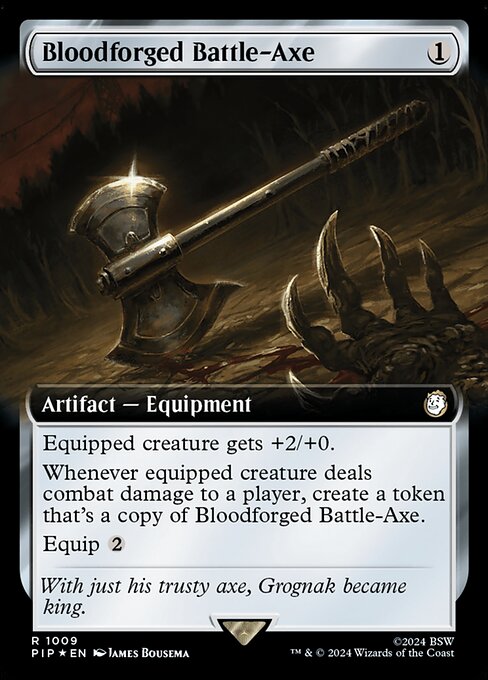 Magic the Gathering Card - Bloodforged Battle-Axe - MTG Circle