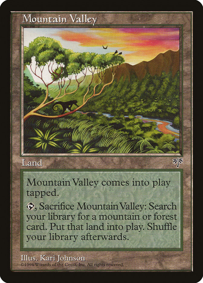 Magic the Gathering Card - Mountain Valley - MTG Circle