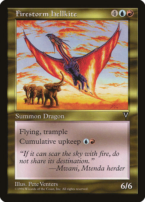 Magic the Gathering Card - Firestorm Hellkite - MTG Circle