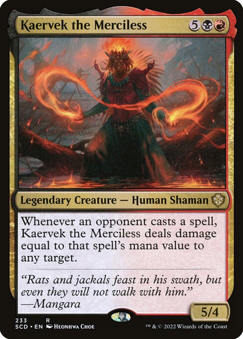 Magic the Gathering Card - Kaervek the Merciless - MTG Circle
