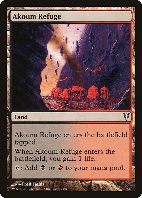 Magic the Gathering Card - Akoum Refuge - MTG Circle
