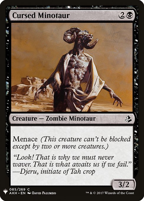 Magic the Gathering Card - Cursed Minotaur - MTG Circle