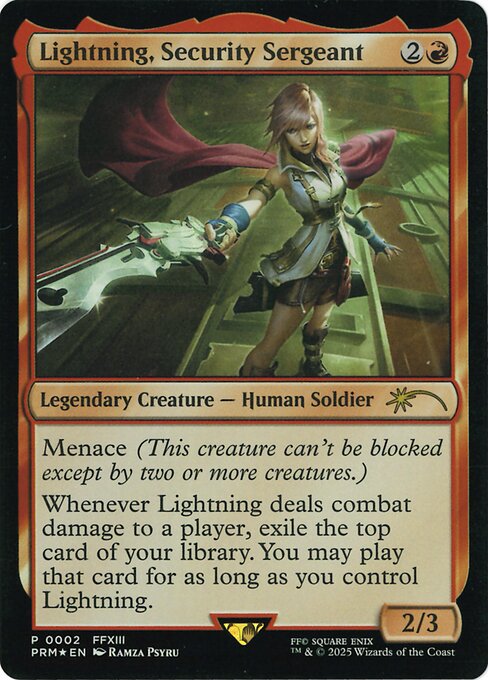 Magic the Gathering Card - Lightning, Security Sergeant - MTG Circle