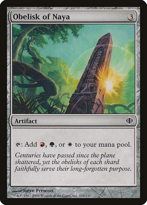 Magic the Gathering Card - Obelisk of Naya - MTG Circle