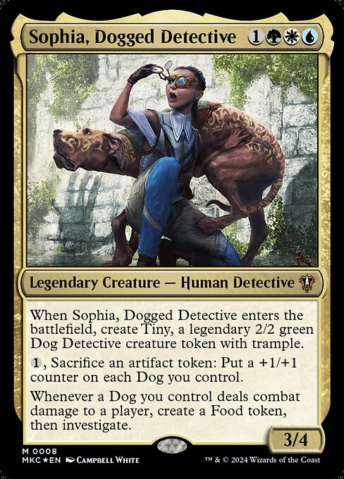 Magic the Gathering Card - Sophia, Dogged Detective - MTG Circle