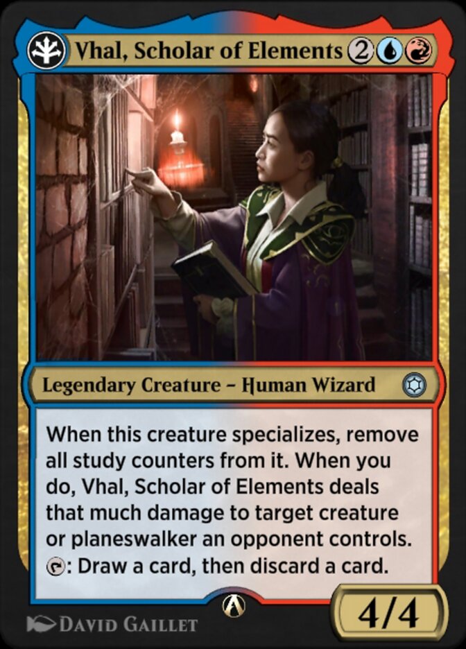 Magic the Gathering Card - Vhal, Scholar of Elements - MTG Circle