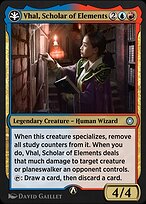 Magic the Gathering Card - Vhal, Scholar of Elements - MTG Circle