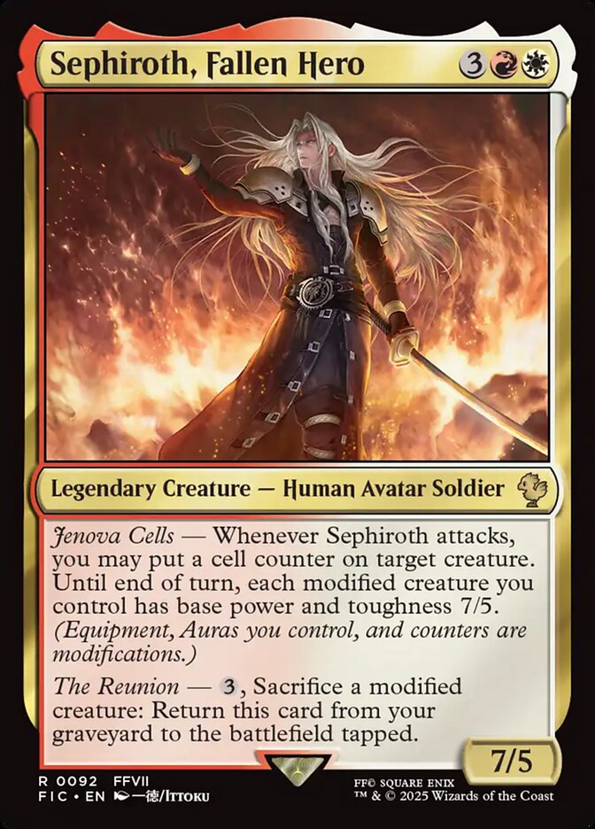 Magic the Gathering Card - Sephiroth, Fallen Hero - MTG Circle