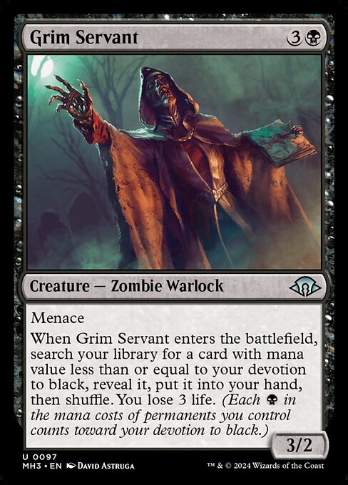 Magic the Gathering Card - Grim Servant - MTG Circle