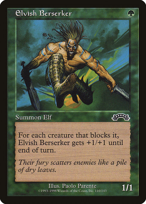 Magic the Gathering Card - Elvish Berserker - MTG Circle
