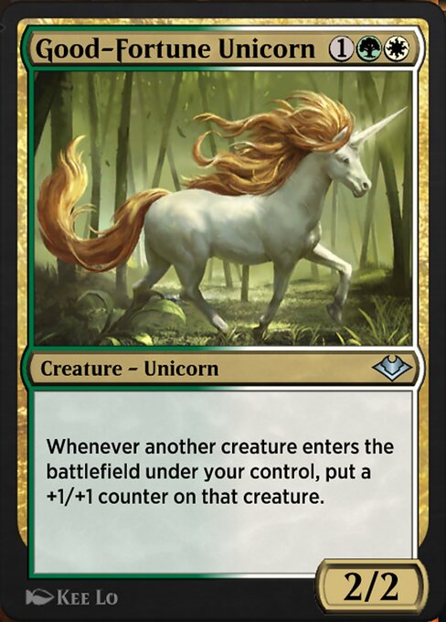 Magic the Gathering Card - Good-Fortune Unicorn - MTG Circle