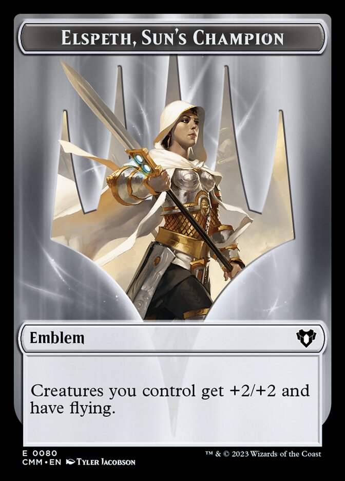 Magic the Gathering Card - Elspeth, Sun's Champion Emblem - MTG Circle
