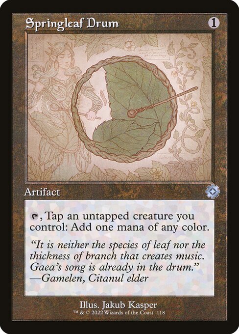 Magic the Gathering Card - Springleaf Drum - MTG Circle