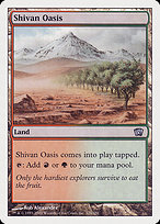 Magic the Gathering Card - Shivan Oasis - MTG Circle