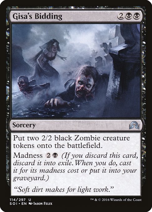 Magic the Gathering Card - Gisa's Bidding - MTG Circle