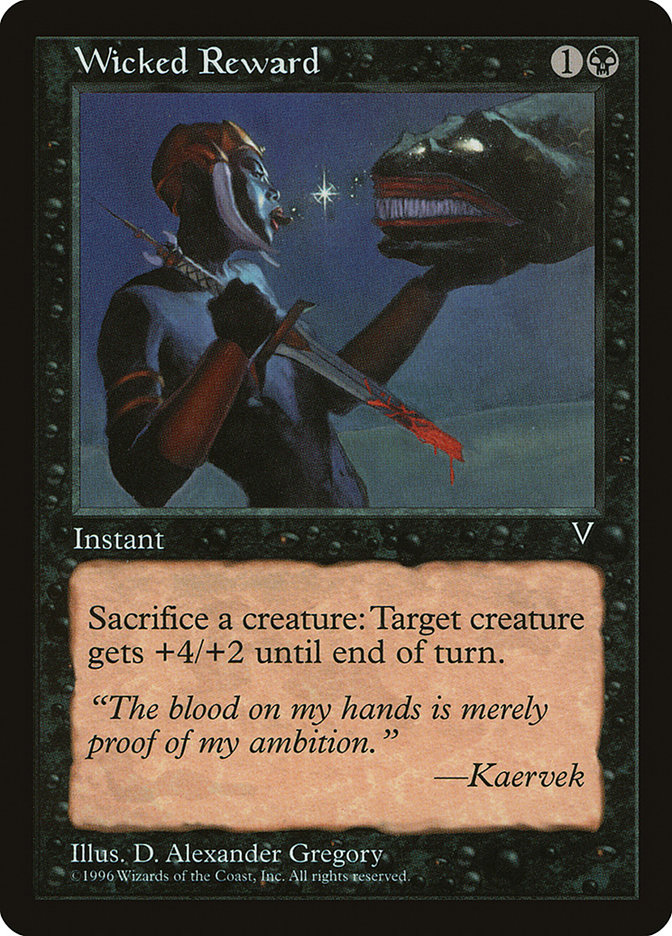 Magic the Gathering Card - Wicked Reward - MTG Circle