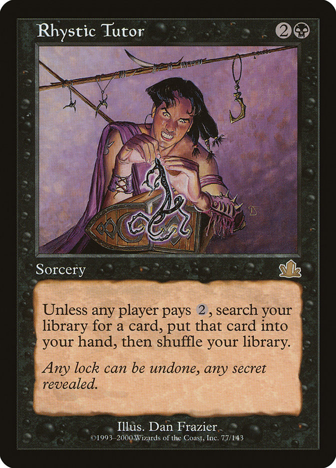 Magic the Gathering Card - Rhystic Tutor - MTG Circle