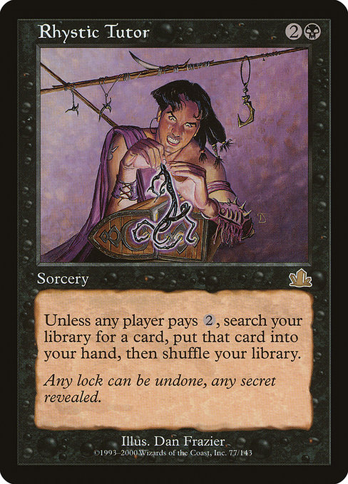 Magic the Gathering Card - Rhystic Tutor - MTG Circle